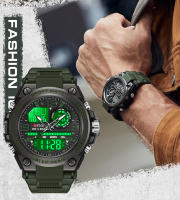 Reloj De Pulsera Deportivo Para Hombre OFNS 5ATM Impermeable G-Style Militar Sport Cuero Mecánico Pantalla LED Digital Multifuncional - details 8