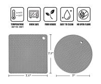 4PCS Almohadillas De Silicona Para Hot Pot Tapete Antideslizante Resistente Al Calor Herramientas De Cocina Duraderas Trivets - details 3