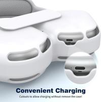 Funda compatible con AirPods Max Funda protectora de silicona para auriculares supraaurales AirPods Max Funda portátil antiarañazos para auriculares AirPods Max Funda para auriculares, color blanco - details 3