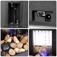 Fuente De Mesa Con Luz Operada Por Batería O USB Mini Fuente De Agua Para Interior Decoración Zen Meditación Sonido Moderna - details 3