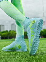 Zapatos De Fútbol Profesionales TF Resistentes Al Desgaste Para Adolescentes Y Adultos Suela De Goma Arco Alto Antideslizante Tamaño True Fit - details 4