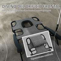 Outsunny Tumbona Plegable Tumbona de Jardín con Respaldo Ajustable en 4 Niveles Orificio de Lectura y Reposacabezas para Terraza Piscina 194x72x31 cm - details 3