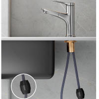 Grifo De Baño De Mano Con Agua Caliente Y Fría Tipo Pull-out Para Accesorios De Baño Grifo De Pórtico Cerámica Contemporáneo - details 4