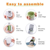 Juego De Escobillas Para Caja De Arena De Gato One Piece Apto Para Recoger Heces De Mascotas Portátil Y Desmontable Instalación Fácil - details 0