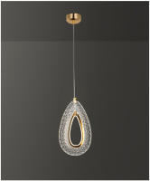 Lámpara Colgante Larga De Línea Moderna Y Sencilla Para Dormitorio Y Sala De Estar Decorativa Metal LED Fuente De Alimentación AC 90-260V - details 21
