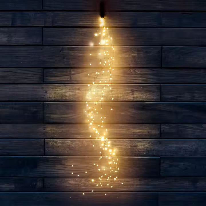 Luces De Rama Branch 2M Guirnalda Verde Con Alambre Operadas Por Batería Para Decoración De Navidad Y Bodas En Interior - 1
