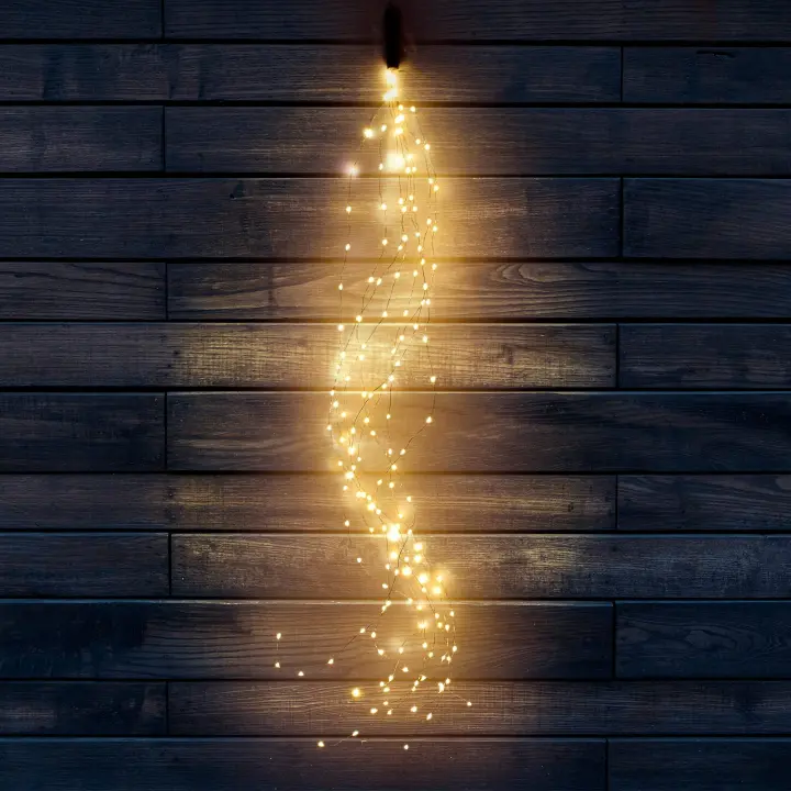 Luces De Rama Branch 2M Guirnalda Verde Con Alambre Operadas Por Batería Para Decoración De Navidad Y Bodas En Interior - 1