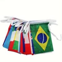 Juego De 32 Banderas De Países Alrededor Del Mundo Para Juegos Deportivos Colgantes En Cadena Bandera Nacional - details 0