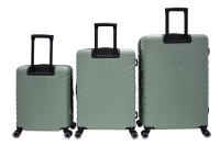 Juego de 3 Maletas (Pequeña, Mediana, Grande) – ABS Premium Ecológico 70% Reciclado, 4 Ruedas Dobles Silenciosas, Cerradura de Combinación, Carro Telescópico Twin Tubo – Expandible y Aprobada para Aerolíneas, Color (Verde-Gratino) - details 3