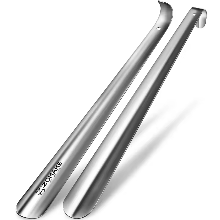 Cremallera Para Zapatos De Acero Inoxidable Extra Larga 42cm Manija Delgada Para Seniores Hombres Mujeres Auxiliar De Calzado - 1