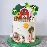31 PCS Decoraciones De Tarta Con Animales De La Granja Para Cumpleaños Fiesta De Boda Aniversario Toppers De Queso De Vaca - details 5