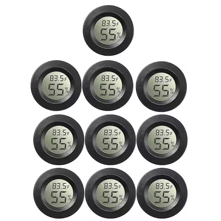 10Pack Mini Higrómetro Termómetro Medidor Digital Monitor Lcd Para El Invernadero Babyroom Reptil Incuba - 1