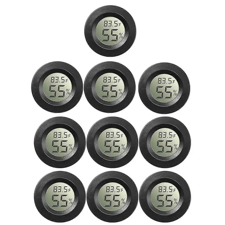10Pack Mini Higrómetro Termómetro Medidor Digital Monitor Lcd Para El Invernadero Babyroom Reptil Incuba - 1