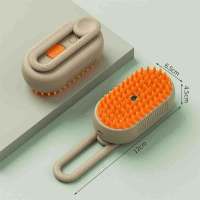 Cepillo De Baño Para Mascotas Gato Y Perro Con Pulverizador De Vapor Rotativo Plegable Eliminador De Pelos Botón Único Plástico - details 3