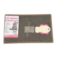 COTTECOTA-Rascador para Gatos 13x38cm, Caja Rascadora para Gatos con Cartón,Tablero Rascador de Doble Cara para Gatos con diseño de Orificio Interactivo,Muebles Resistentes para Gatos,Gatera Alfombrillas de Cartón Rascador - details 0