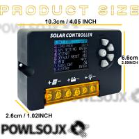 Controlador De Carga Solar PWM POWLSOJX 12V/24V Con Pantalla LCD Color Soporte Multibatería Voltaje Ajustable 10A/20A/30A - details 2