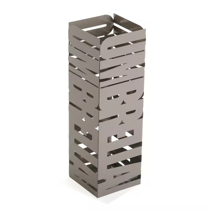 Versa Ingolstadt Paragüero para la Entrada, Habitación o Hall, Porta paraguas moderno, , Medidas (Al x L x An) 49 x 15,5 x 15,5 cm, Metal, Color Gris - 1
