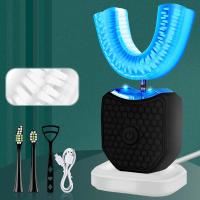 Cepillo De Dientes Eléctrico En Forma De U Para Adultos Limpieza Oral Portátil 360° Con Escáner De Lengua Y Cepillo De Dientes Incluido - details 3