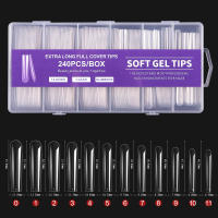 240pcs Uñas Postizas XXL Super Largas De Ballerina Uñas Press on Con Tapa Completa De Gel Mate Art De Uñas Falsas Capuchones Americanos - details 9