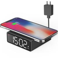 NOKLEAD Reloj De Alarma Digital Con Cargador Inalámbrico Para Teléfono Luz LED Ajustable Brillo Y Función De Sueno Moderno Para Dormitorio - details 6