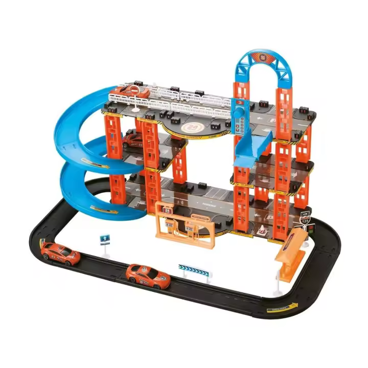 Parking de Carreras Relámpago con 4 Coches Garajes gasolineras parkings autopistas etc. MODELMOVIL - 1