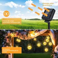 Luces De Cadena Solar LED Para Exterior Con 8 Modos De Iluminación Bola Burbuja Para Jardín Bodas Camping Fiestas De Navidad Decoración - details 2