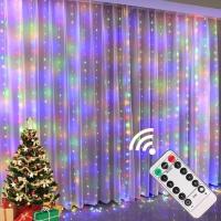 Luz De Encaje LED Para Cortina 6M 8 Modos Decoración De Año Nuevo Fiesta Navidad Boda Y Hogar Guirnalda De Farolillos Navideños - details 14