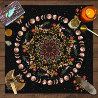 Mantel De Tela Para Cartas De Tarot Flor De Luna 1PC Matriz De Mesa Para Brujería Y Astrología Decorativa De Poliéster/Celulosa - details 4