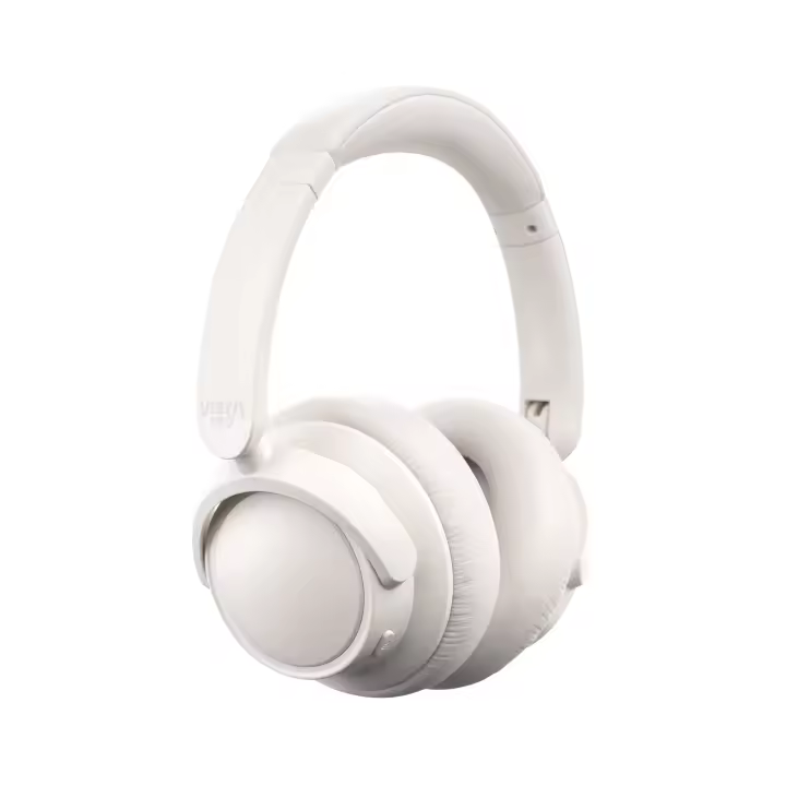 Vieta Pro Auriculares Calm, Bluetooth, Dual Pairing, Cancelación Activa de Ruido hibrida y Modo Ambiente, Aux-in, micrófono, Diadema Ajustable. Batería 30 H. Color Blanco - 1