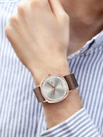 Reloj De Pulsera TOMI Para Hombres Minimalista Y De Moda Deportiva Con Calendario Y Material De Cuero Casual De Cuarzo - details 24