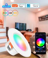 Tuya Smart LED Downlight Bluetooth Luz De Spot Revestida Con Plástico Dimmer Remoto Control APP Compatible Con Alexa Y Google Home RGB+CW+WW AC85-265V 15W - details 0