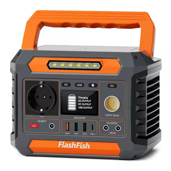 Flashfish P66 Estación de Energía Portátil, Generador Exterior de 300W y 230.88Wh, 8 Salidas, USB-C QC3.0, Onda Sinusoidal Pura, Carga Solar, Linterna de Emergencia, Ideal para Hogar, Camping y Viajes - 1