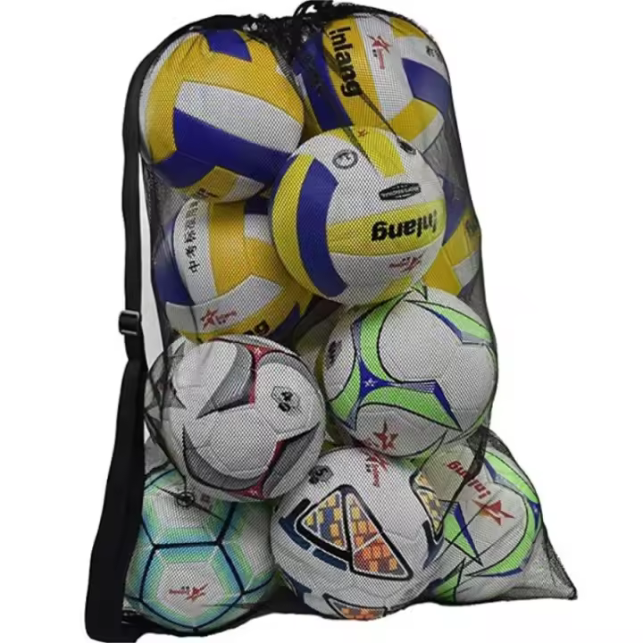 Bolsa Deportiva De Malla Grande Con Correa Y Cordón Para Almacenar Equipamiento De Baloncesto Baloncesto Voleibol Béisbol Y Natación - 1