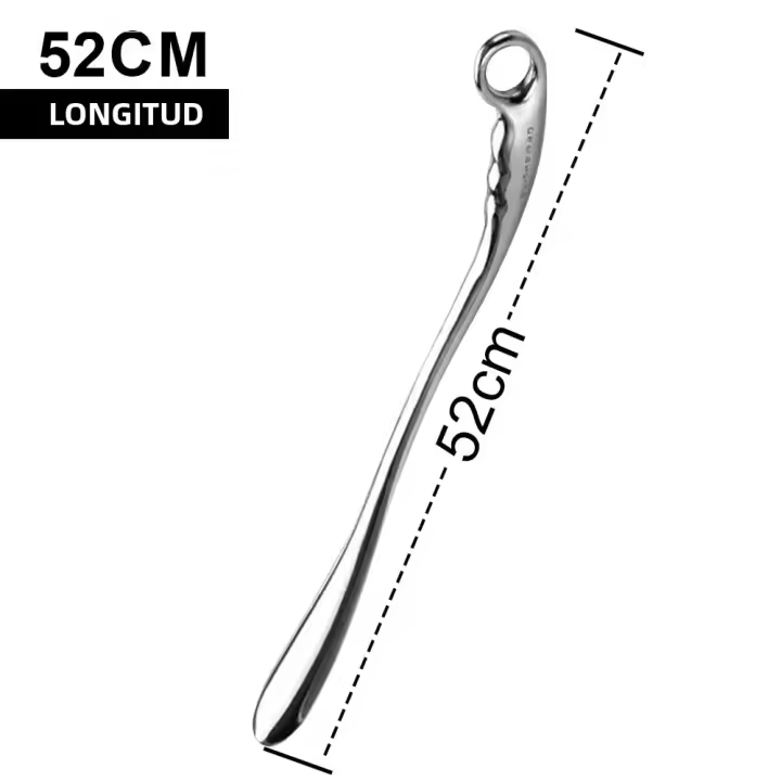 Cuchara De Pies Profesional De Metal 52Cm Con Mango Largo Para Calcetines Y Zapatos Alto De Acero Inoxidable Herramienta De Moda Para Mujeres - 1