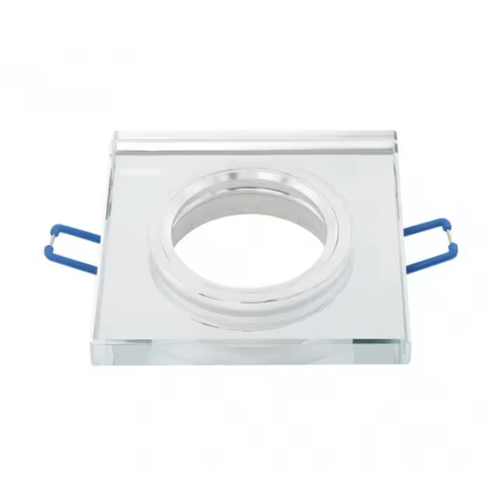 FABRILAMP FAB 14338CF49 | Empotrable Cristal Solna 1xgu10 Cuadrado Grosor 1cm Transparente C/portalampara 1x9x9 Cm Corte 6 Cm - Diseño Moderno - 1