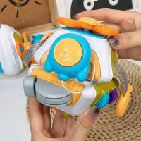 Juguete Sensorial Montessori Para Bebés Cuadrado De Actividades Educativas Para Niños De 1 a 3 Años Viaje Motor Colorido ABS - details 4