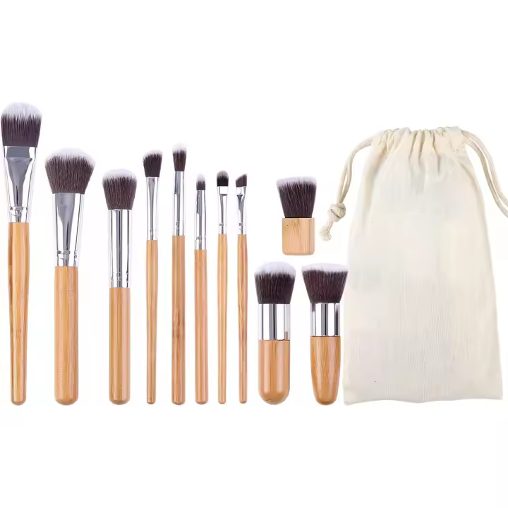 Pinceles de maquillaje, set de pinceles de maquillaje, base sintética, corrector, sombra de ojos, pinceles de maquillaje, pinceles delineadores de ojos (11 piezas) - 1