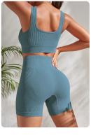 Conjunto Yoga Sin Costuras Top y Shorts Elástico Secado Rápido VIVAVIA - details 9