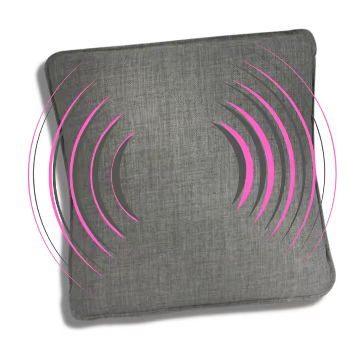 STARLYF Cojín decorativo con Masajeador eléctrico Massage Cushion, Tecnología de Vibración, Almohada vibratoria, Elegante y Decorativo, Función Inalámbrica, 100% Poliéster, para Cama, Sofá, Asiento de Coche, oficina, Relájate en Cualquier Lugar - 1