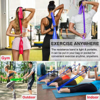 4 Pcs Bandas De Resistencia Para Ejercicio Fitness Yoga Pilates Rehabilitación Terapia Física Estiramiento Y Entrenamiento De Fuerza - details 7