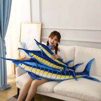 Muñeco De Peluche De Tuna Azul De 140 Cm Simulación Realista Almohada Larga De Pescado Marítimo Juguete Suave Para Decoración Creativa - details 11