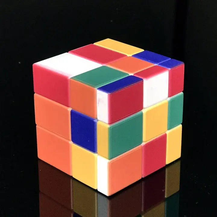 Cubo Mágico De 3x3x3 Colorido Juguete De Puzzle Reductor De Estrés Para Niños Y Adultos Material Plástico Magnético - 1