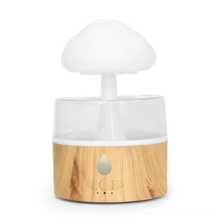Nuevo humidificador de nube y lluvia con luces de colores, atomización ultrasónica, humidificación por gotas de lluvia, máquina de aromaterapia con forma de hongo y nube. - 1