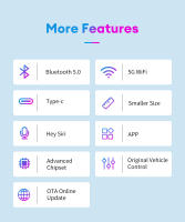 Adaptador CarPlay Y Android Auto Sin Cables 2 En 1 Plug And Play Dongle USB/Type C Bluetooth WiFi OTA Actualizado Para Coche - details 1