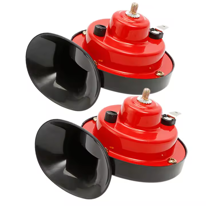 2pcs Bocina De Aire Eléctrica 12V Para Coche Snail Kit De Alarma Fuerte Para Barco Motocicleta Dual-tone Señal Silbato Loud - 1