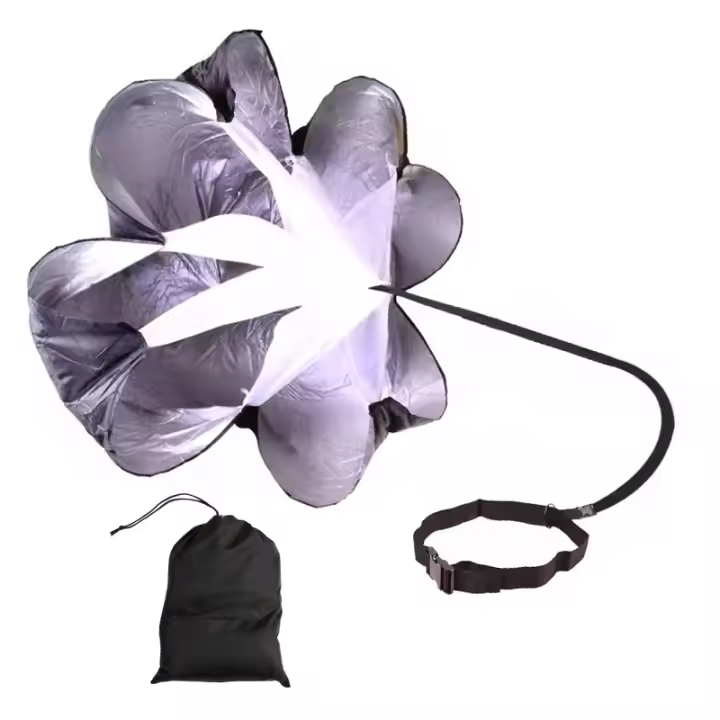 Paraguas De Resistencia Para Entrenamiento De Fútbol 1pc Correa Ajustable De Poliéster Para Entrenamiento De Carreras Y Fuerza Color Negro - 1