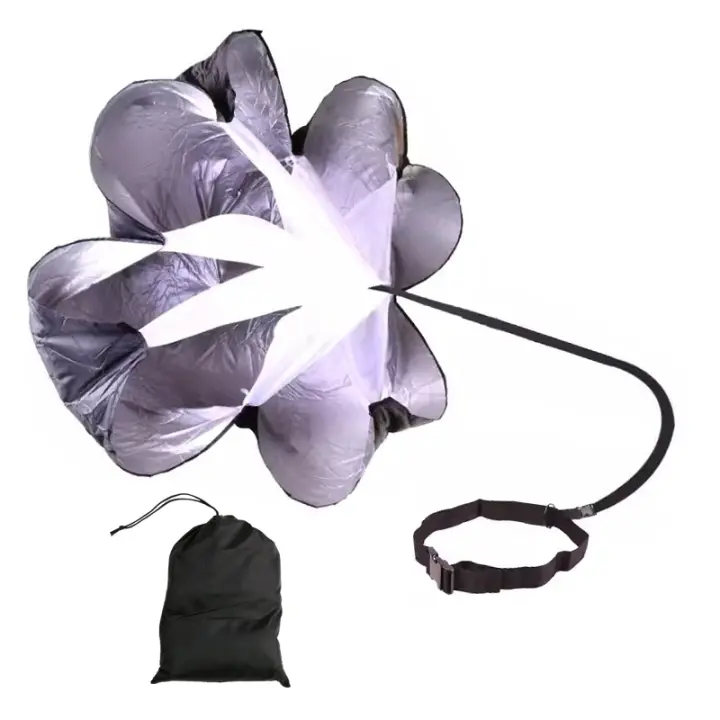 Paraguas De Resistencia Para Entrenamiento De Fútbol 1pc Correa Ajustable De Poliéster Para Entrenamiento De Carreras Y Fuerza Color Negro - 1