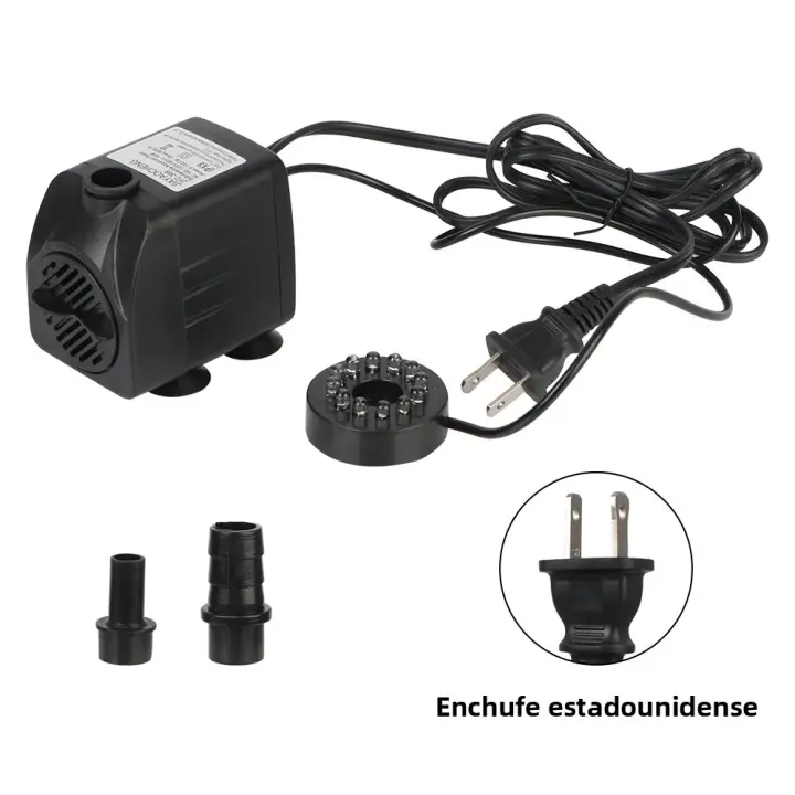Bomba De Agua Submersible Impermeable Con 12 Luces LED Para Jardín Acuario Tanque De Peces Baño De Pájaros Fuente Ultra-quieto - 1