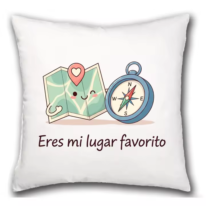 MERCHANDMANIA Cojín frase bonita aventura amistad amor san valentin aniversario novios hogar comodo cussion - 1
