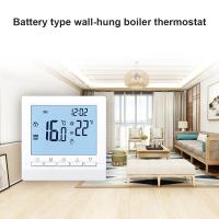 Termostato De Pared Programable Semanal LCD Para Calefacción De Agua 3A Pantalla LED Blanco/Azul 85x85mm Control De Temperatura Doméstico - details 0